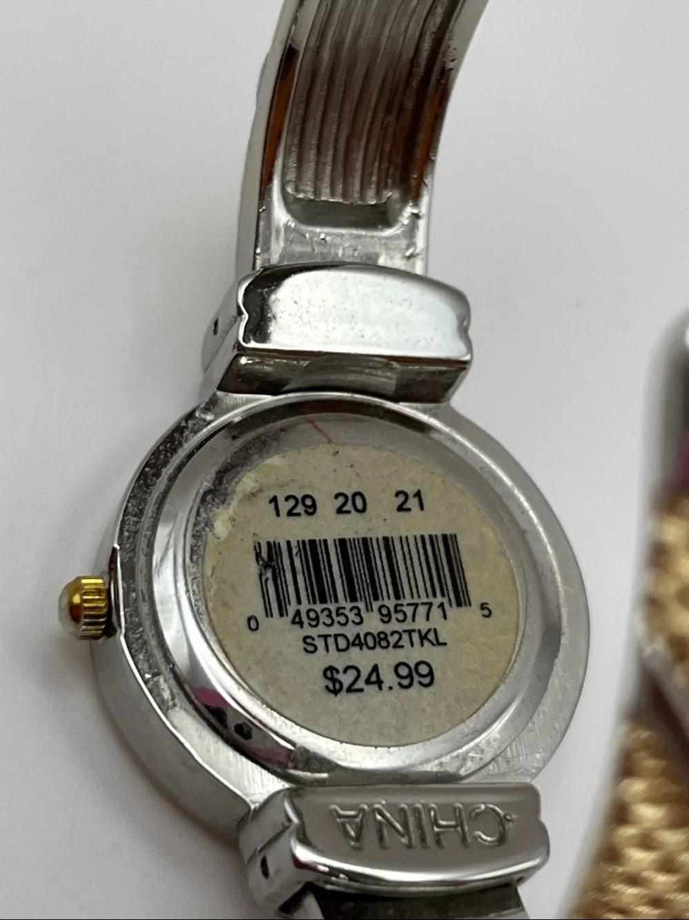 Studio Two-Tone Gold and Silver Women's Bangle Watch